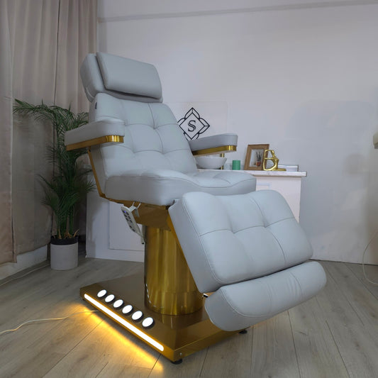 Camilla Eléctrica Modelo Osiris M8606-6 Gris base Dorado