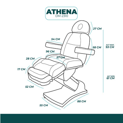 Camilla Eléctrica Modelo ATHENA DM-2310 Gris Claro