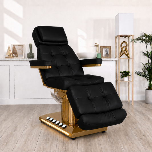 Camilla Eléctrica Modelo Osiris M8606-6 Negro base Dorado