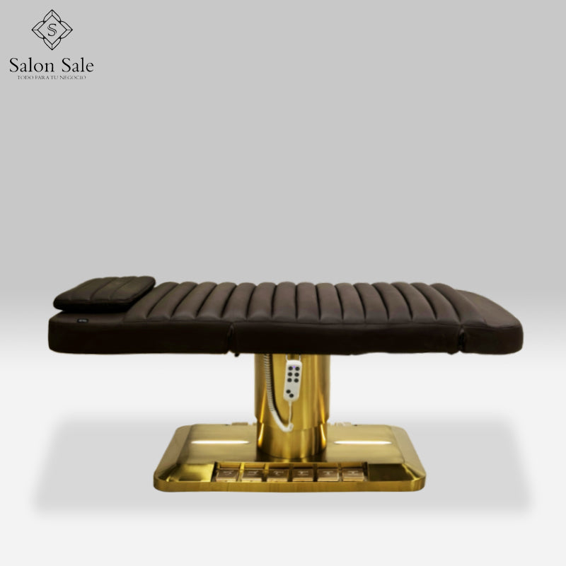 Camilla Eléctrica Modelo Anubis  M819-6 Marron base Dorado