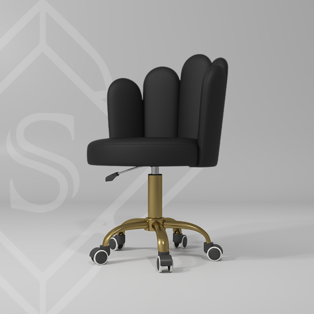 Banco Giratorio Venus D919 Negro