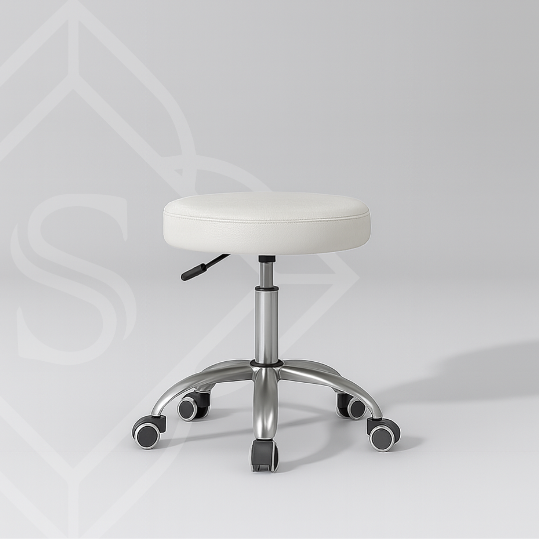 Banco Giratorio Modelo Jupiter Blanco