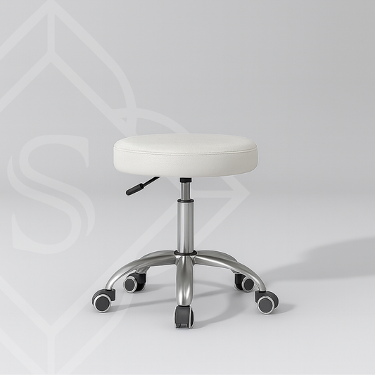 Banco Giratorio Modelo Jupiter Blanco