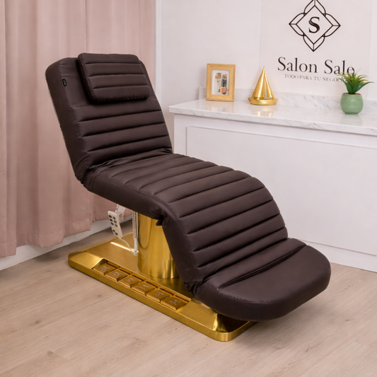 Camilla Eléctrica Modelo Anubis  M819-6 Marron base Dorado